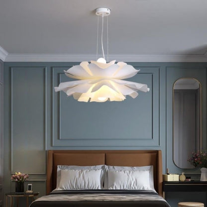 Nordic Minimalist White Lotus Flower Pendant Light - TheOrivana