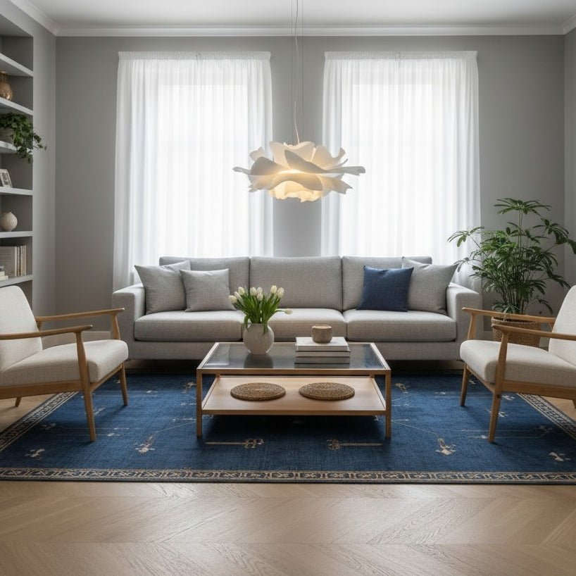 Nordic Minimalist White Lotus Flower Pendant Light - TheOrivana