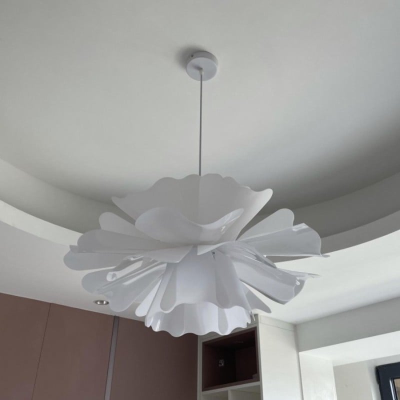 Nordic Minimalist White Lotus Flower Pendant Light - TheOrivana