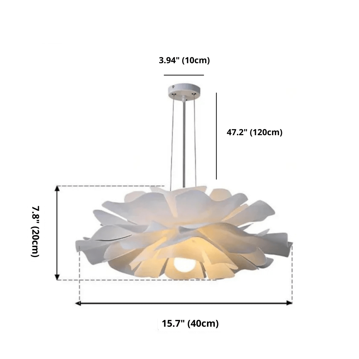 Nordic Minimalist White Lotus Flower Pendant Light - TheOrivana