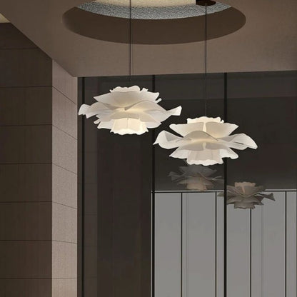 Nordic Minimalist White Lotus Flower Pendant Light - TheOrivana