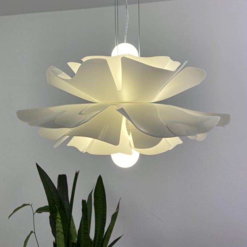 Nordic Minimalist White Lotus Flower Pendant Light - TheOrivana