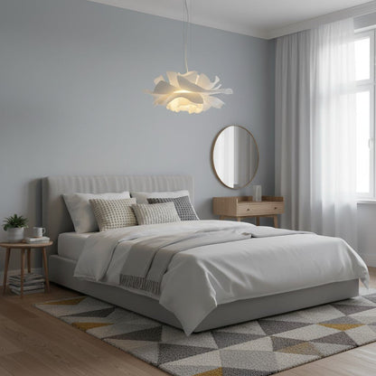 Nordic Minimalist White Lotus Flower Pendant Light - TheOrivana