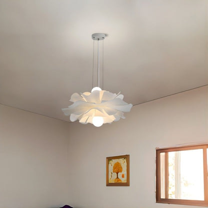 Nordic Minimalist White Lotus Flower Pendant Light - TheOrivana