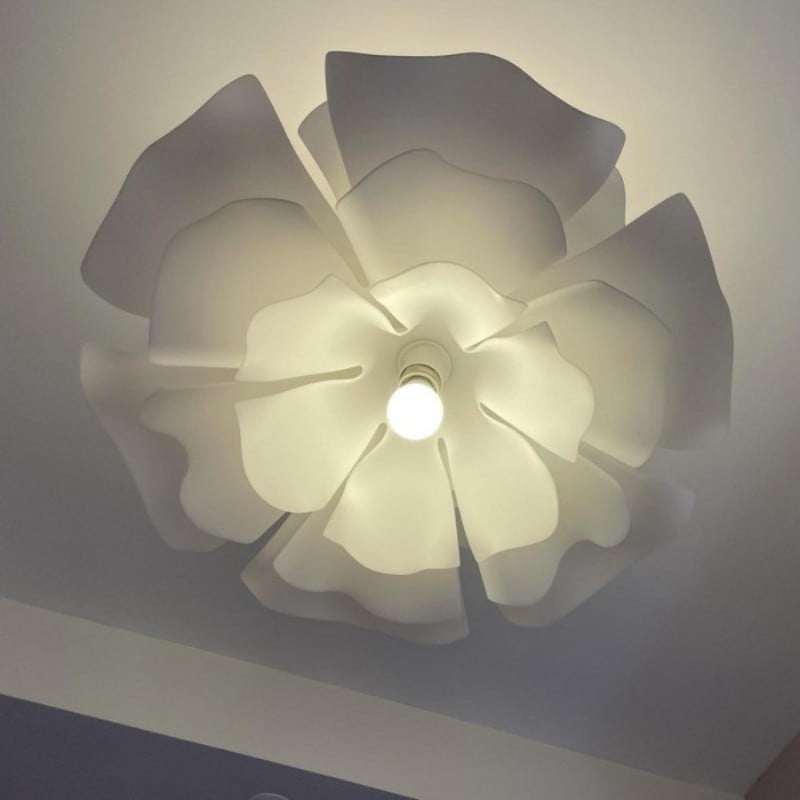 Nordic Minimalist White Lotus Flower Pendant Light - TheOrivana