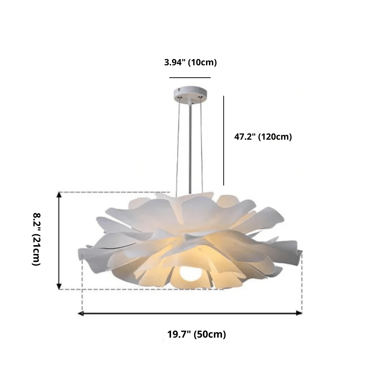 Nordic Minimalist White Lotus Flower Pendant Light - TheOrivana