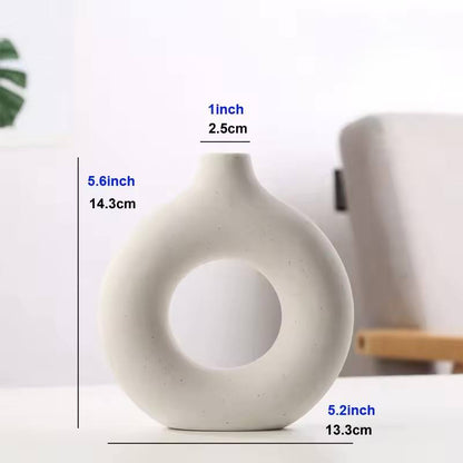 Nordic Donut Ceramic Vase