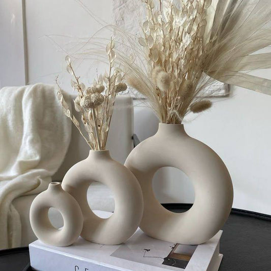 Nordic Donut Ceramic Vase