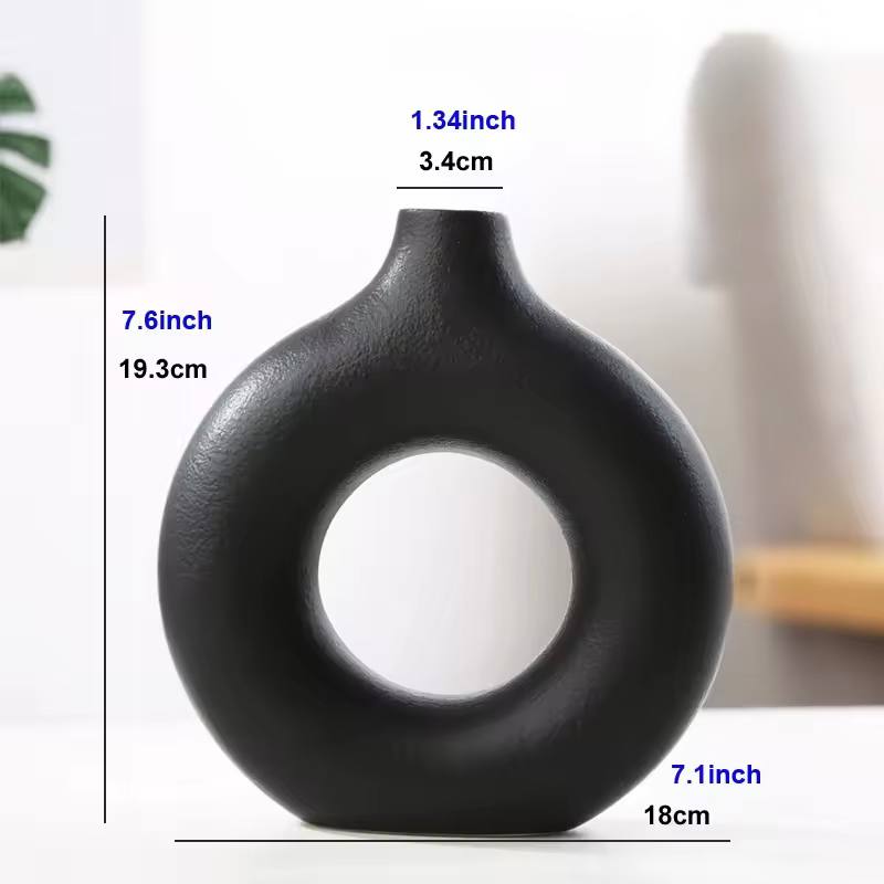 Nordic Donut Ceramic Vase