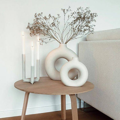 Nordic Donut Ceramic Vase