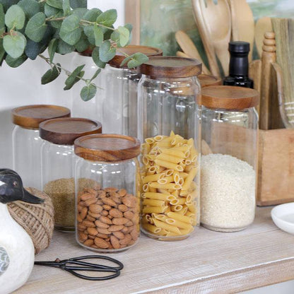 Minimalist Glass Storage Jars - Set of 4