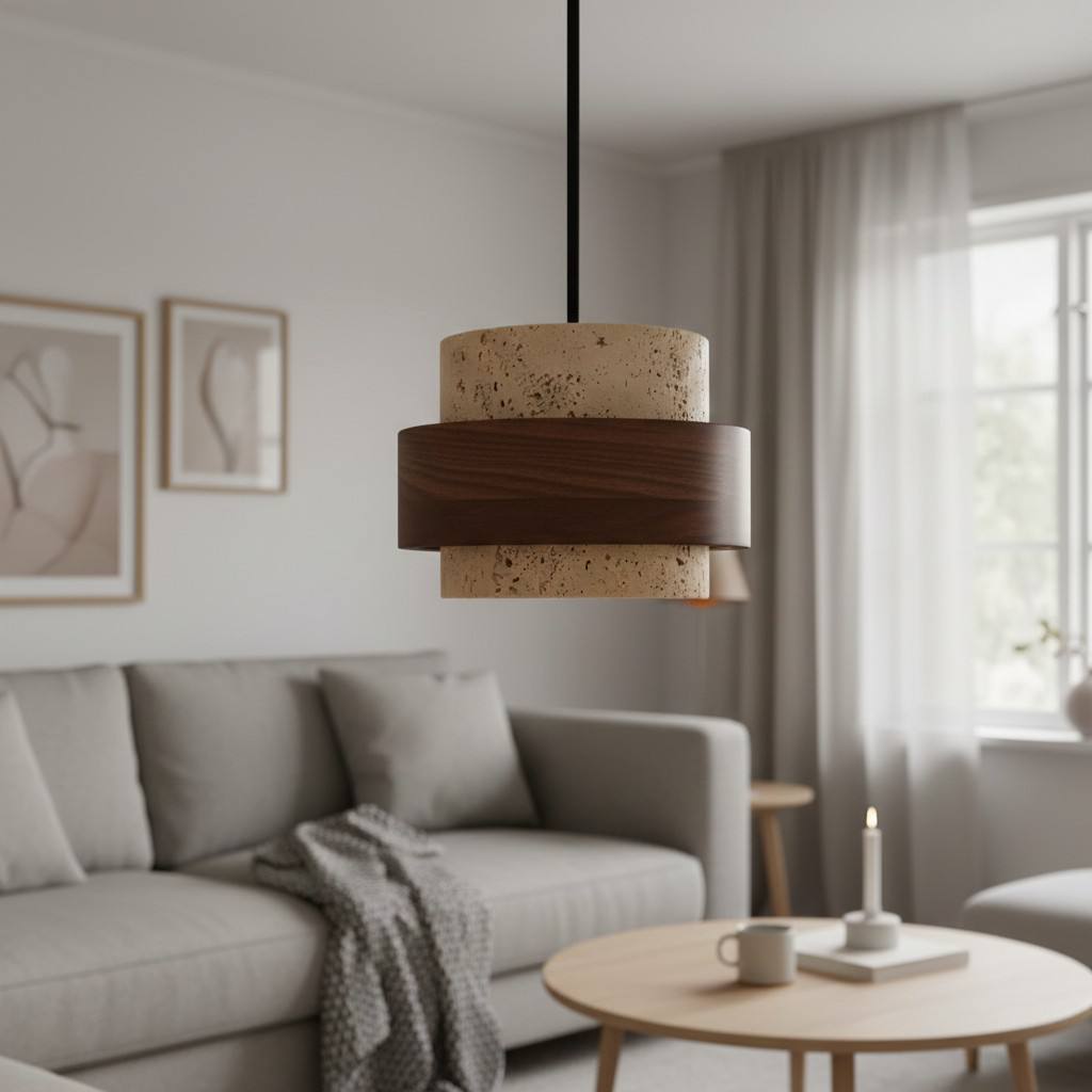 Retro Stone Wabi-Sabi Pendant Light