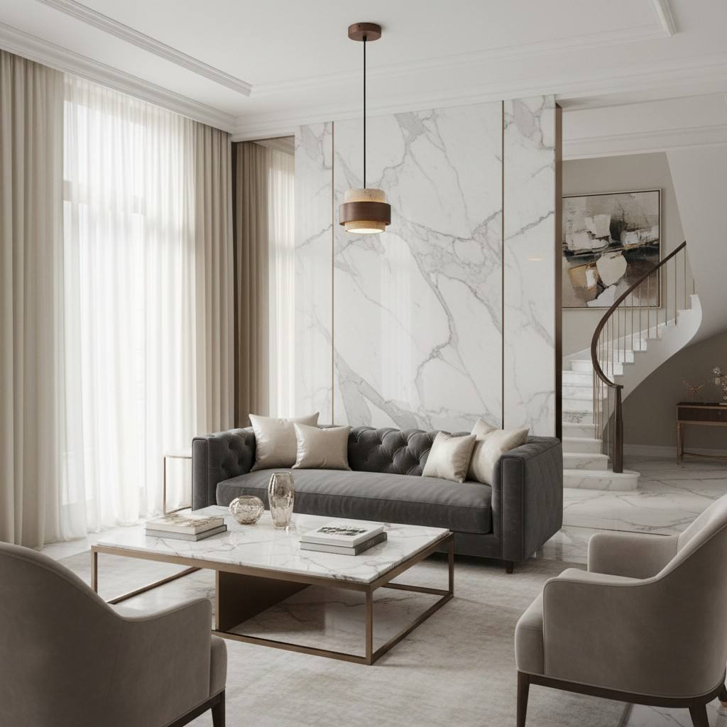 Retro Stone Wabi-Sabi Pendant Light