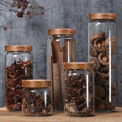 Minimalist Glass Storage Jars - Set of 4