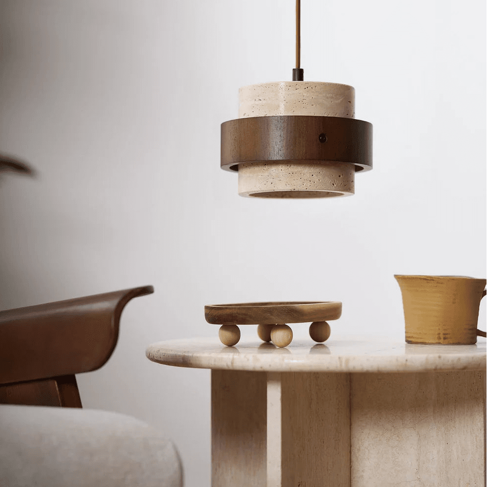 Retro Stone Wabi - Sabi Pendant Light - TheOrivana