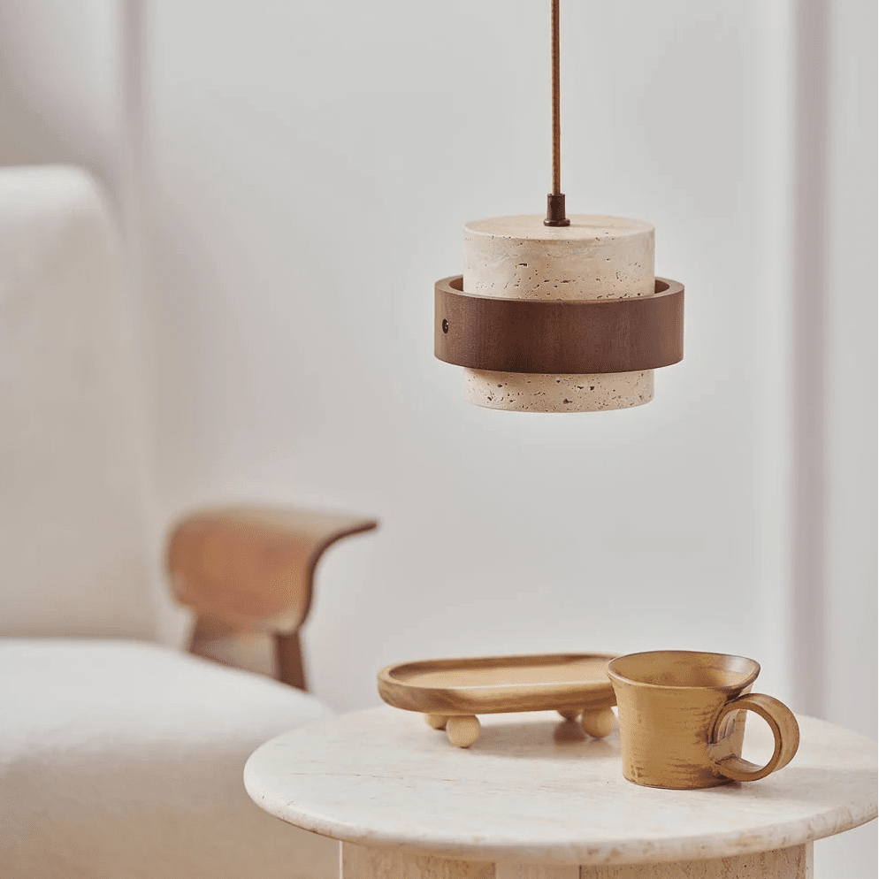 Retro Stone Wabi - Sabi Pendant Light - TheOrivana