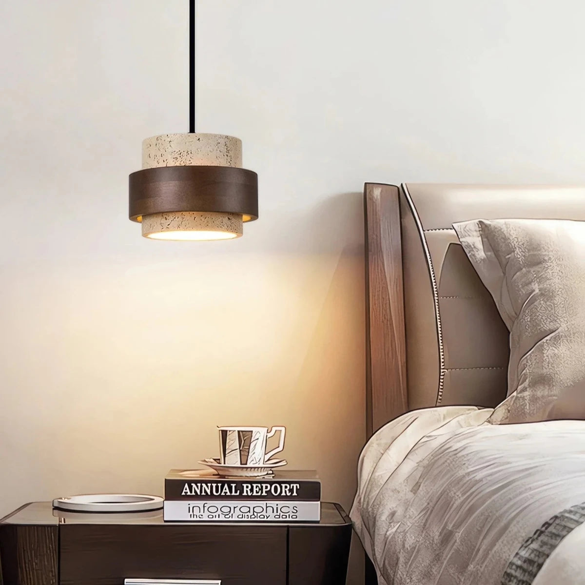 Retro Stone Wabi - Sabi Pendant Light - TheOrivana