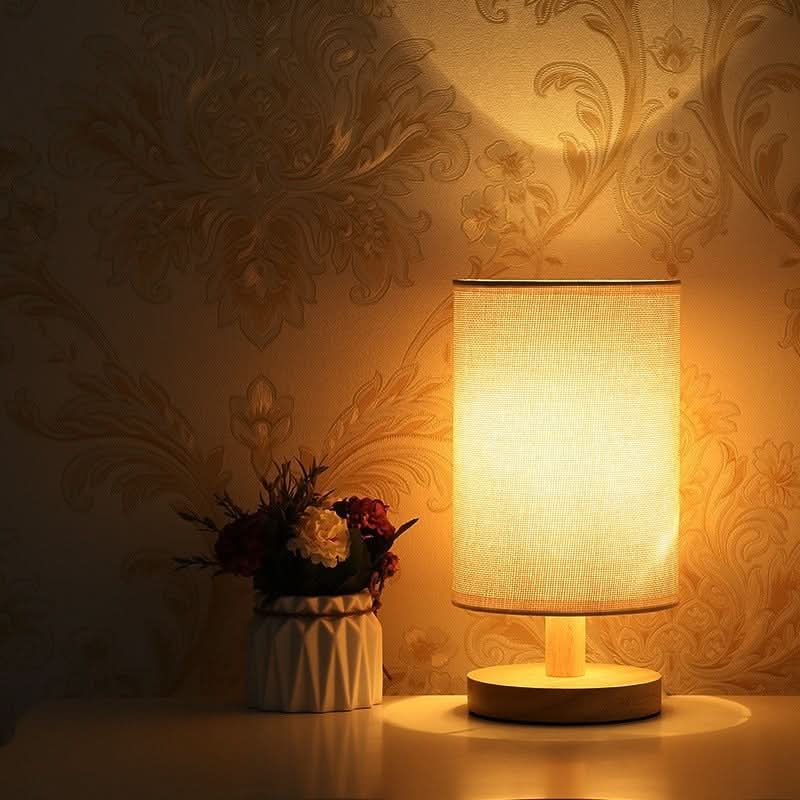 Scandinavian LED Table Lamp – Solid Wood Design - TheOrivana