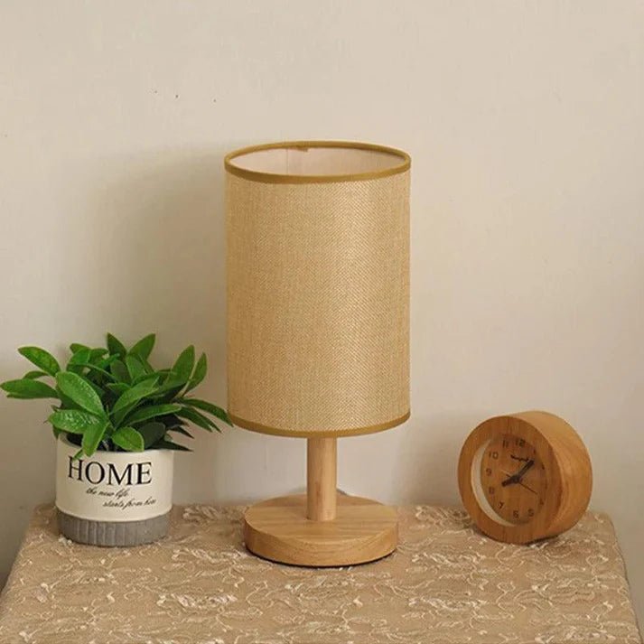 Scandinavian LED Table Lamp – Solid Wood Design - TheOrivana