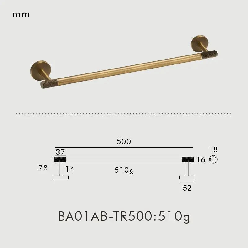 Nordic Brass Towel Rack & Paper Holder