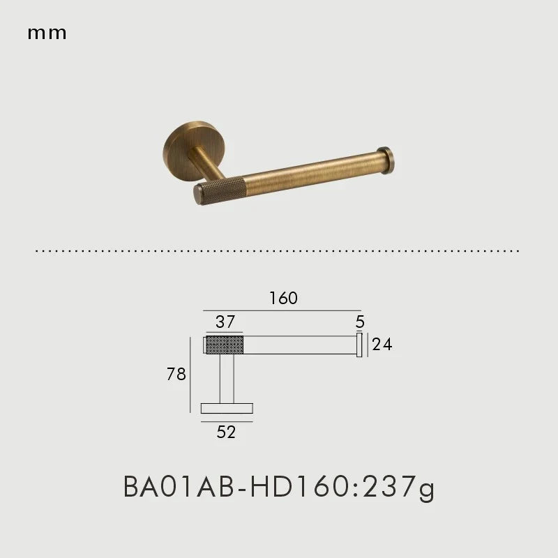 Nordic Brass Towel Rack & Paper Holder